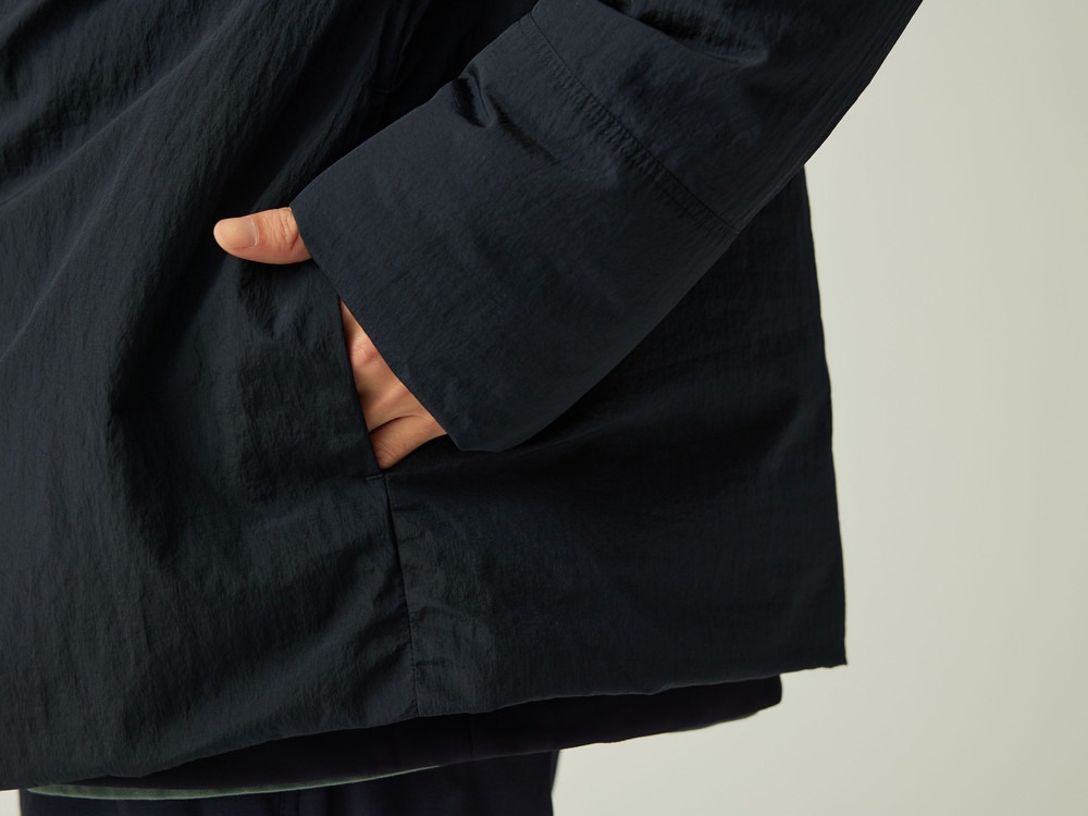 Garment Dyed Down Jacket S NAVY