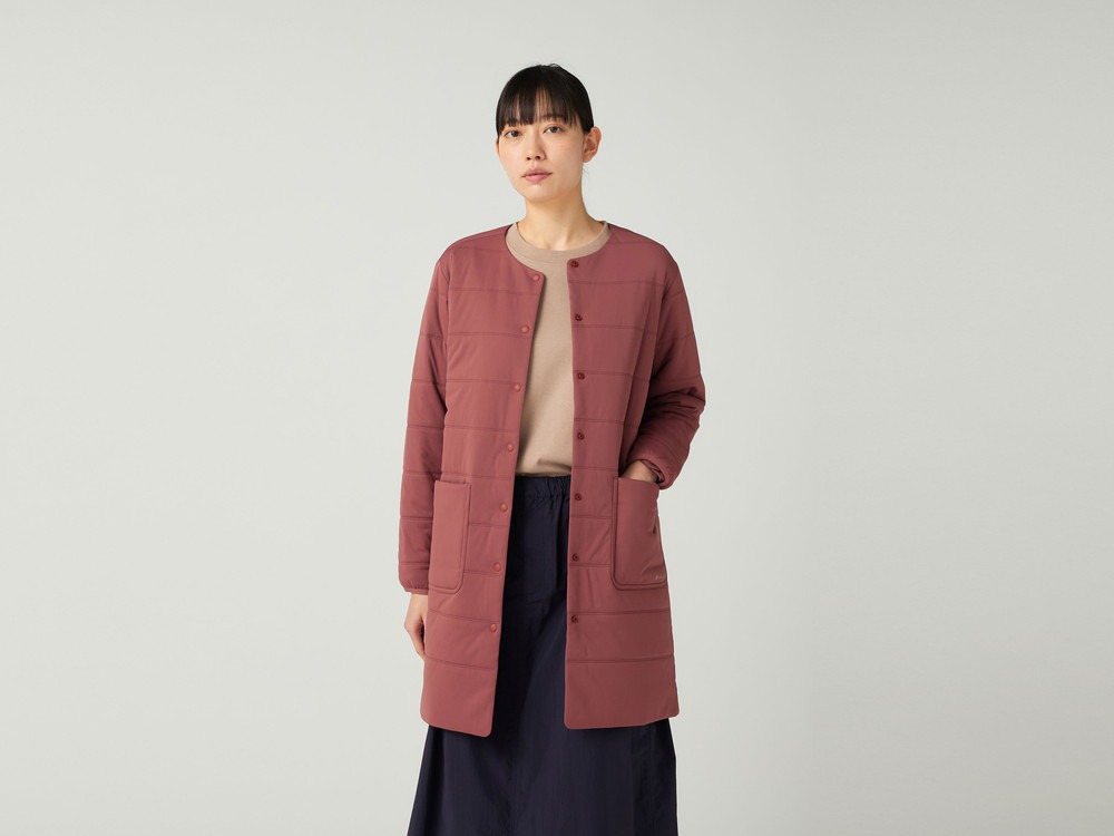 Flexible Insulated Long Cardigan 1 NAVY