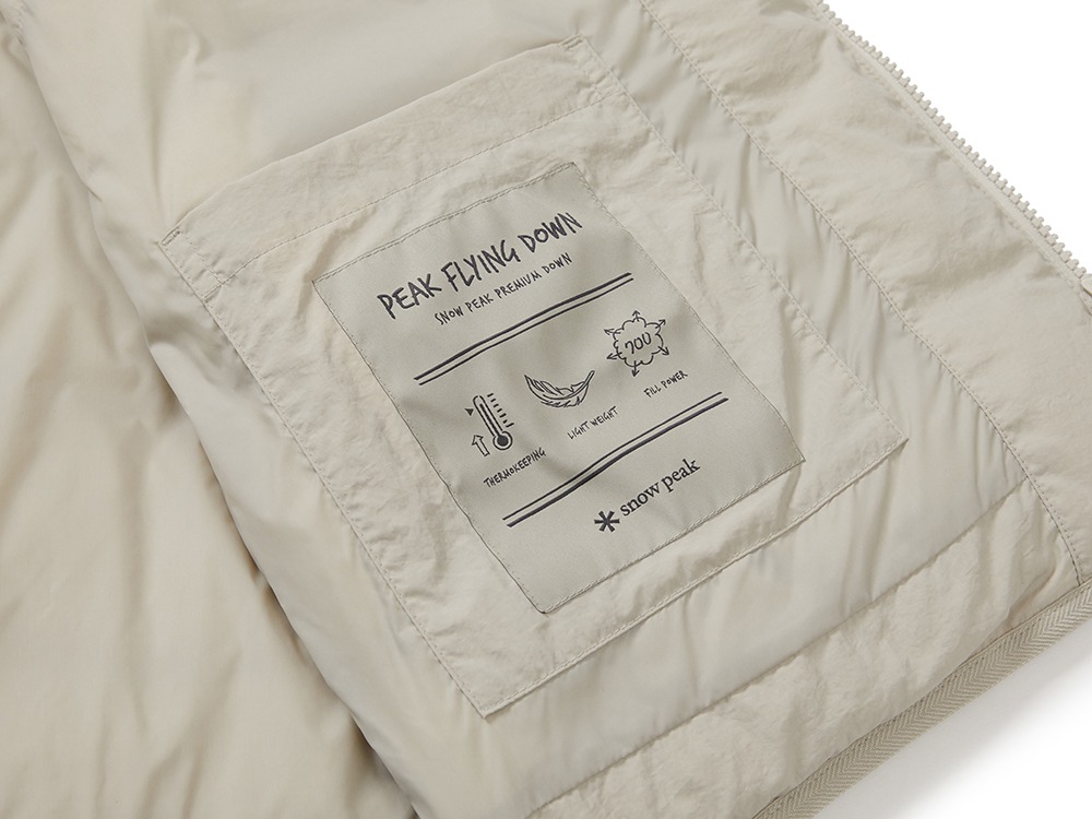 Land Lightweight Down Vest L LIGHT BEIGE