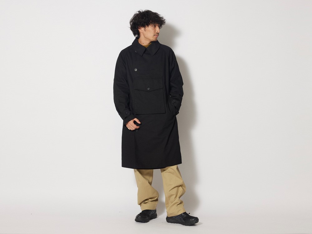 TAKIBI Chino Trench Coat S Black