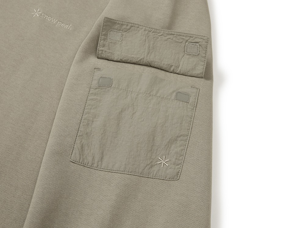 Land Pocket Hood T-Shirt M KHAKI BEIGE