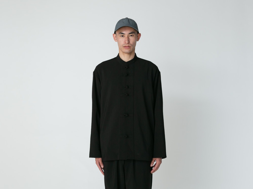 Pe Light Poplin Kungfu Shirt M BLACK(SH-25SU00503019