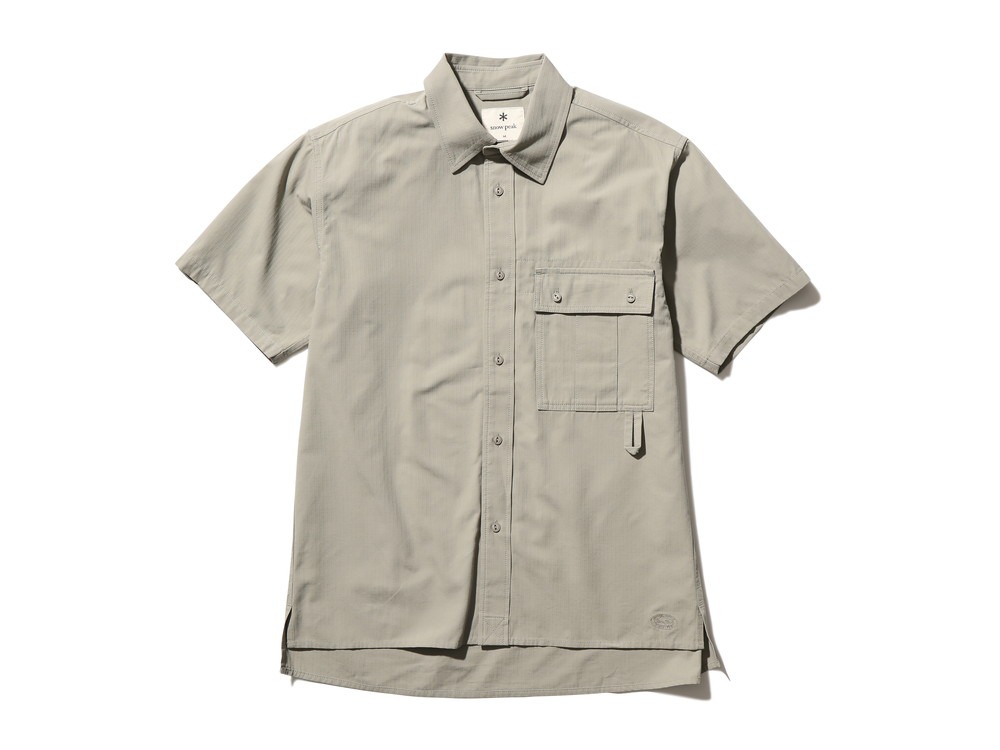 TAKIBI Light Ripstop S/S Shirt XL Lightgrey