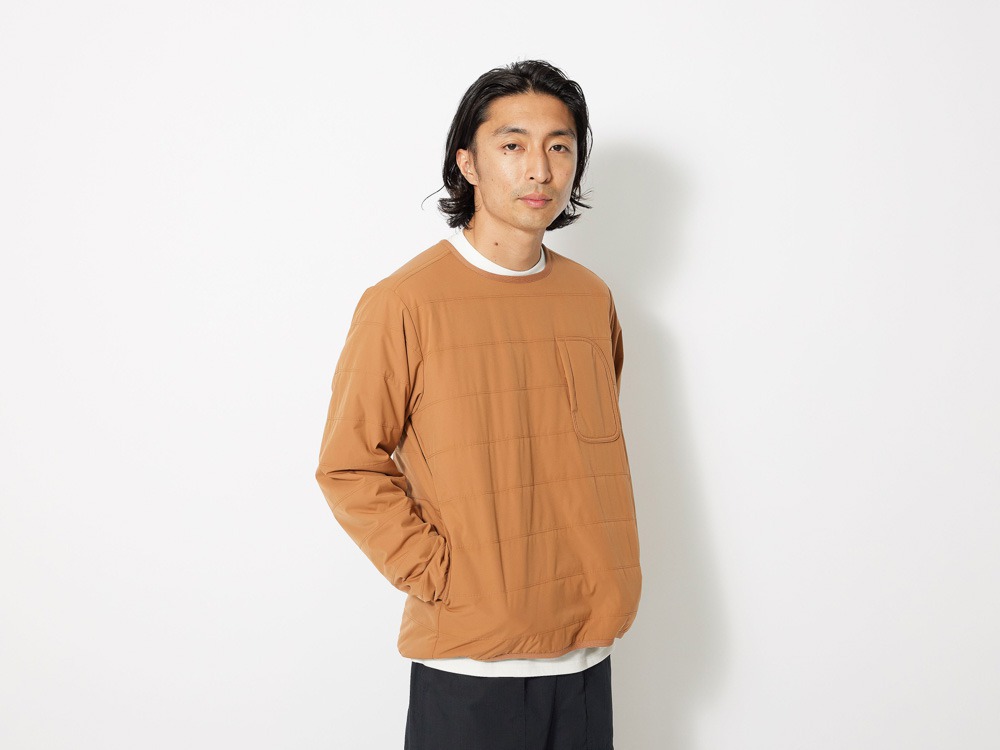 Flexible Insulated Pullover L Brown(SW-23SU00204BR