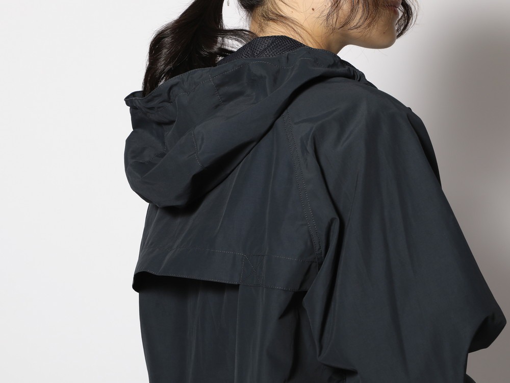 Light Mountain Cloth Zip Up Parka S  Black