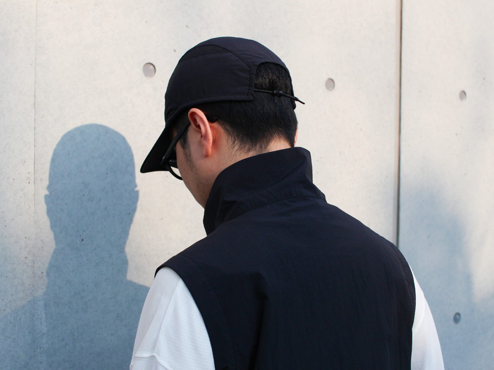 Nylon Tussah Utility Storage Vest M NAVY