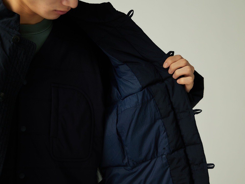 Garment Dyed Down Jacket S BLACK