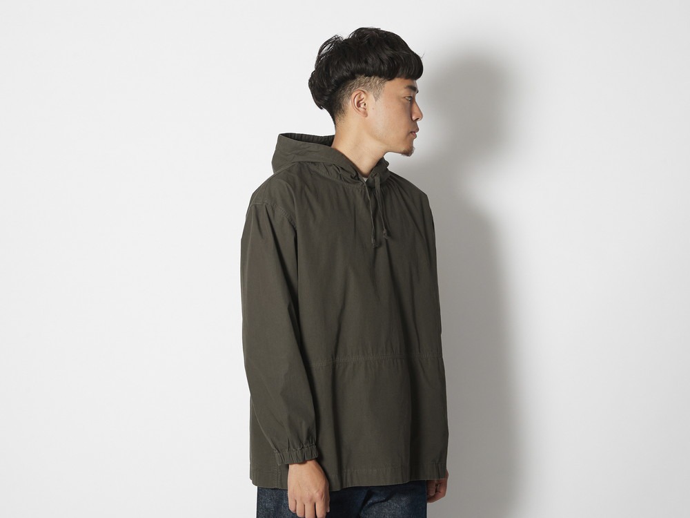 Natural-Dyed Recycled Cotton Parka XL Charcoal