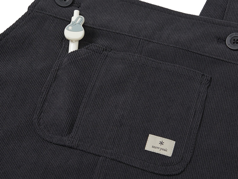 Corduroy Women's Overall Dress S DARK CHARCOAL