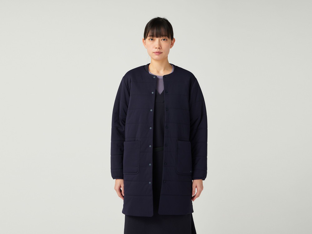 Flexible Insulated Long Cardigan 1 NAVY