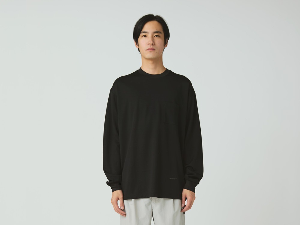 Hybrid Wool Mesh L/S T-Shirt S BLACK