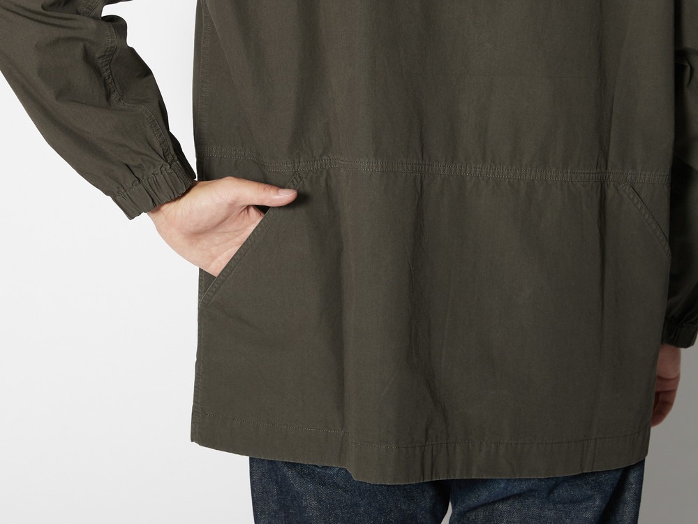 Natural-Dyed Recycled Cotton Parka 1 Charcoal