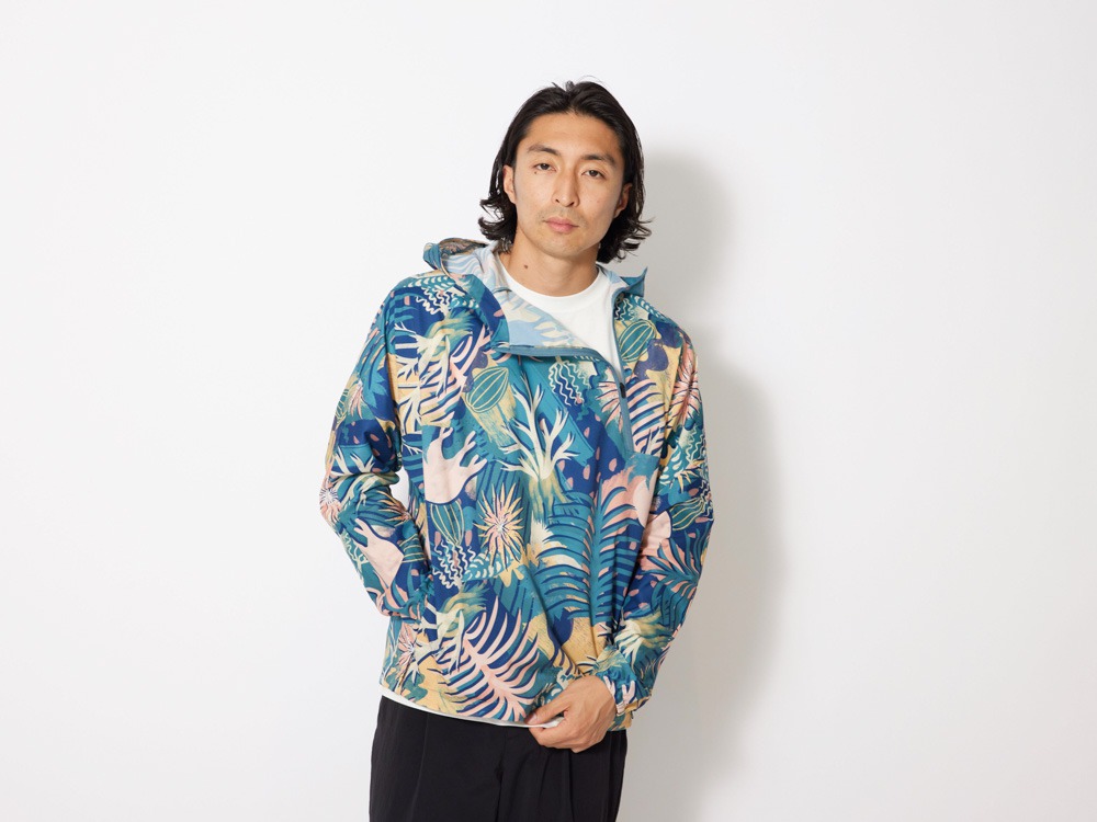 Printed Breathable Quick Dry Anorak XL Navy