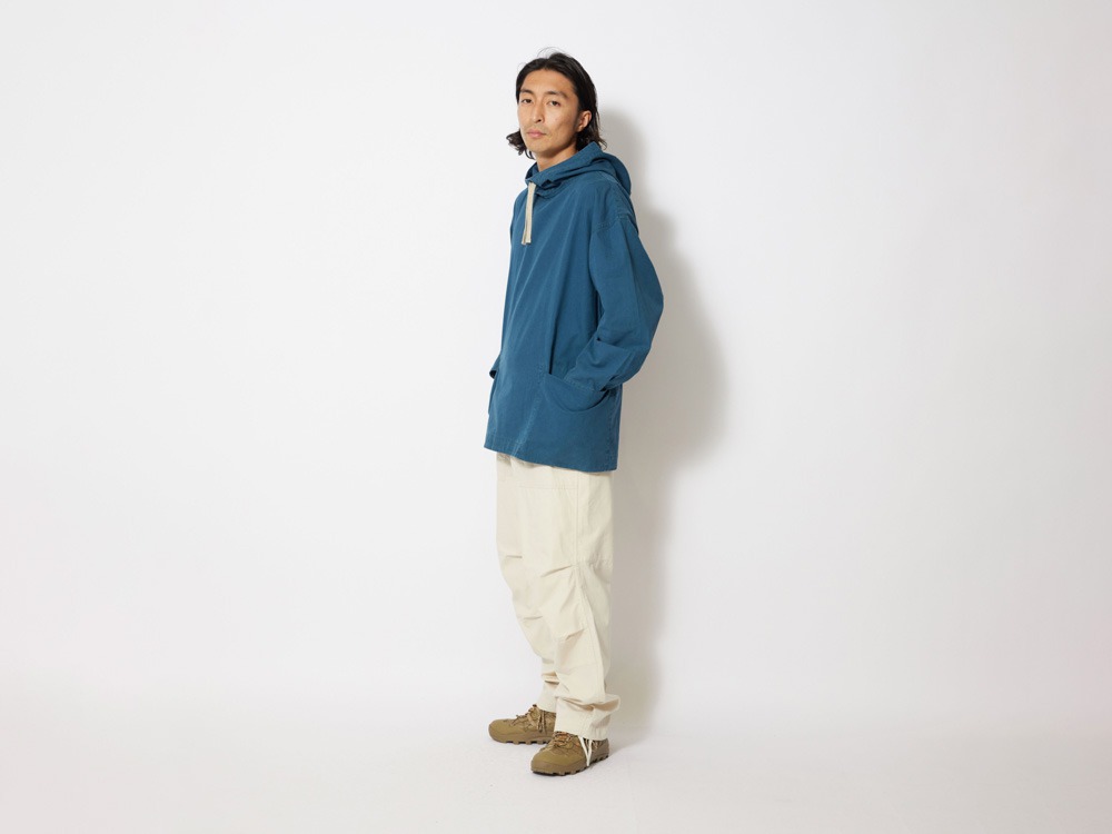 Natural Dyed Recycled Cotton Parka M BL