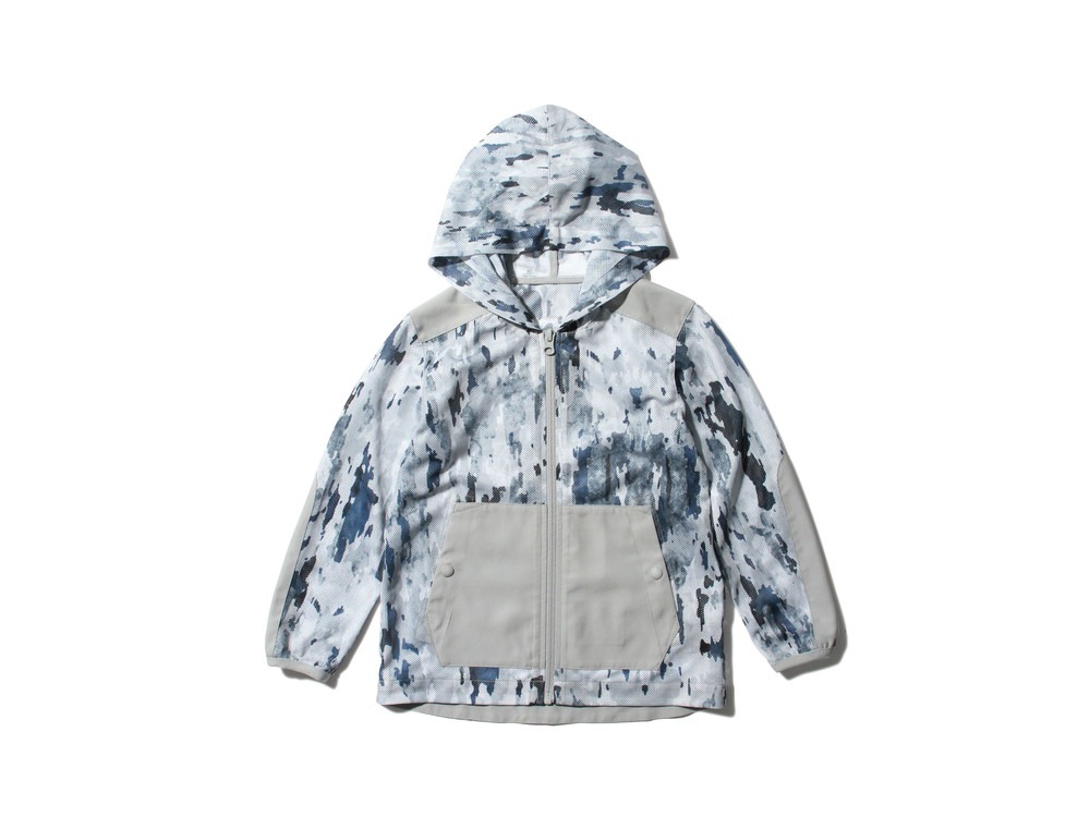 Kids Printed Insect Shield Mesh Parka 2 Lightgrey