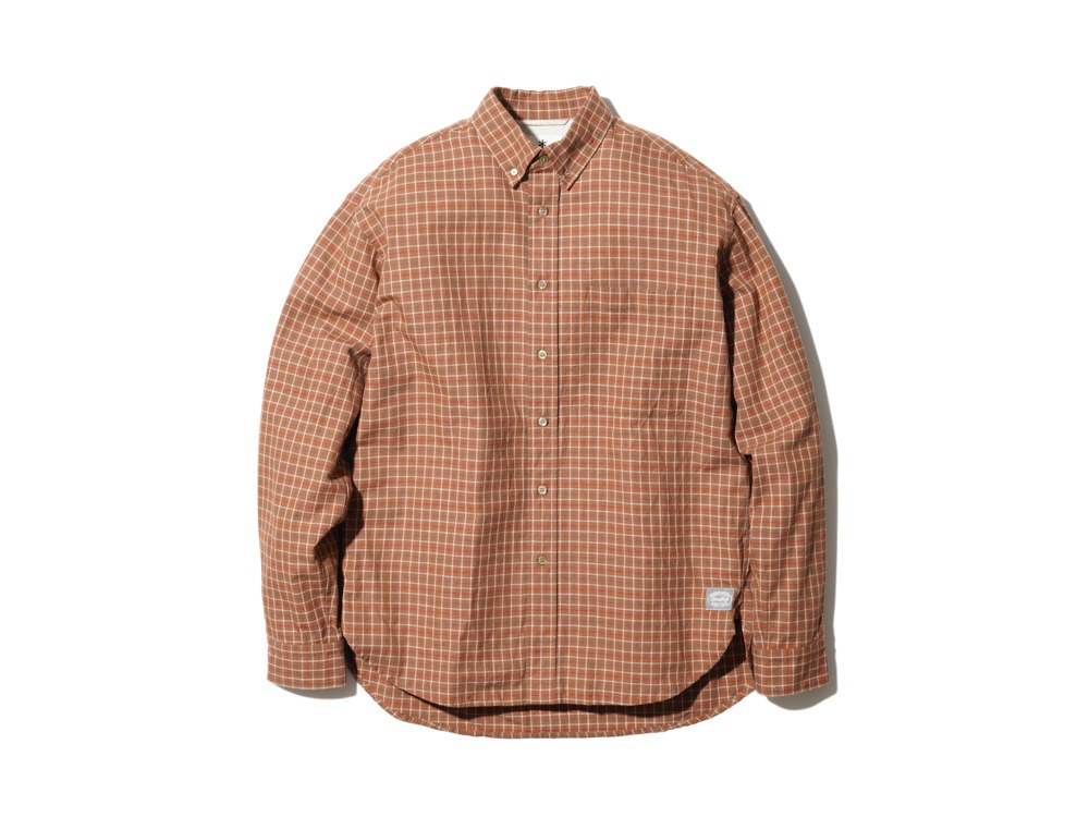 Cotton Warm Check BD Shirt S Brown