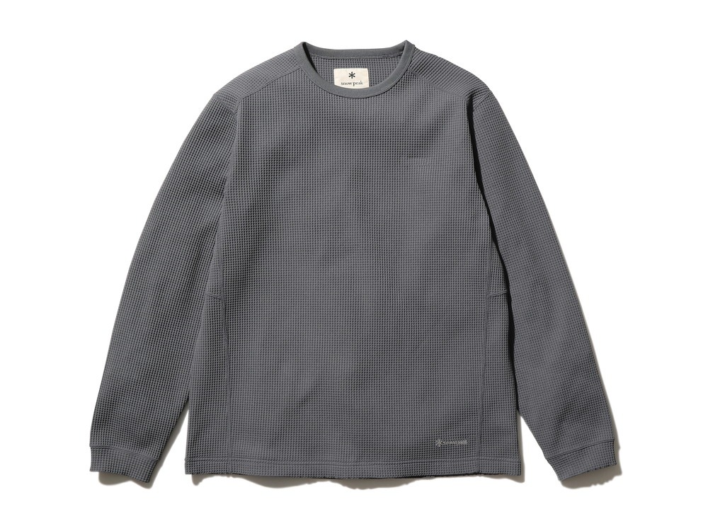 Dry Waffle Long Sleeve T-Shirt 1 Grey