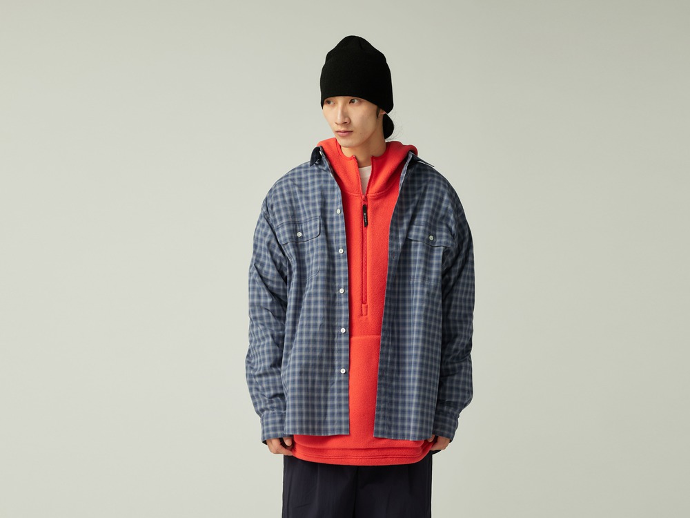 【先行予約商品】Organic Cotton Ombre Check Shirt S BROWN CH