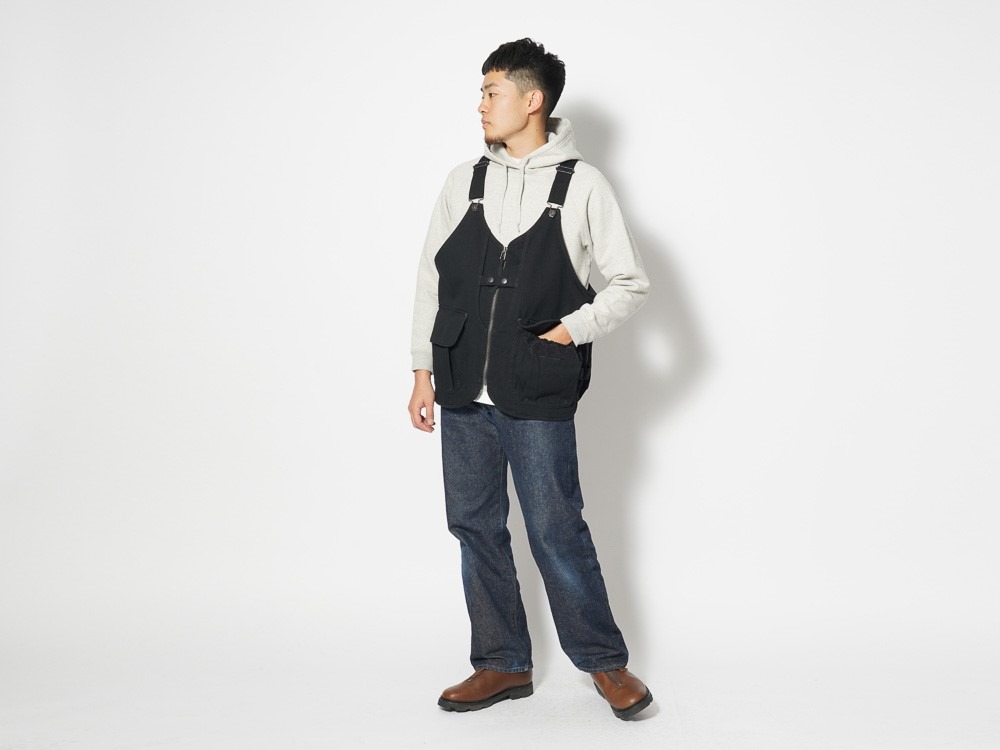 TAKIBI Denim Vest M Black(JK-23AU10703BK) | TAKIBI シリーズ