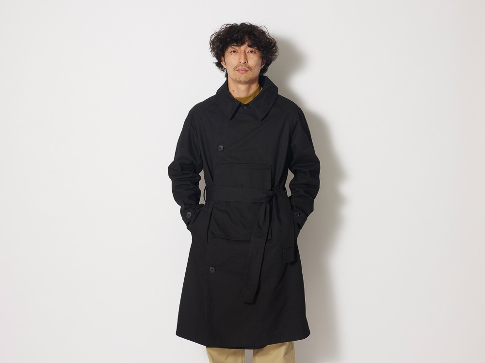 TAKIBI Chino Trench Coat M Black