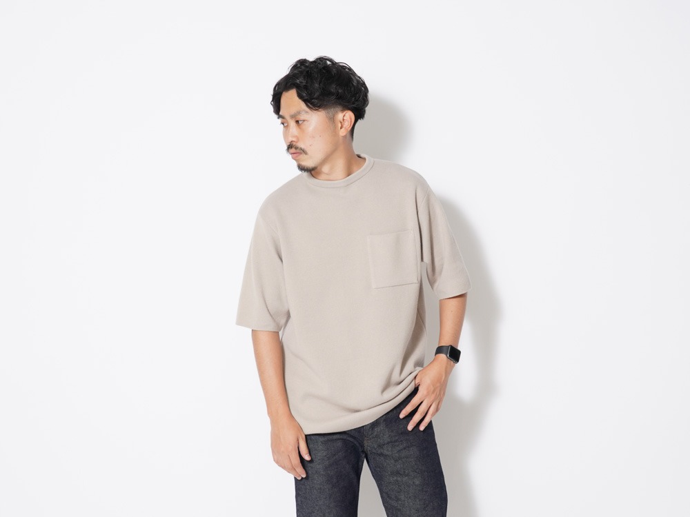 Co/Ny/Pe S/S Crew Neck Pullover S BGMD