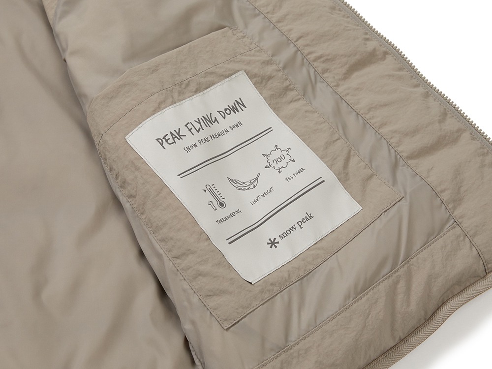 Land Women's Lightweight Down Vest M TAN GREY