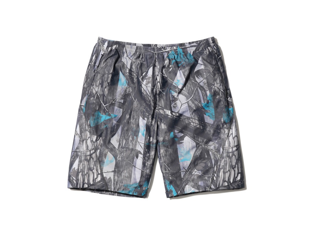 Printed Water-side Swim Shorts S Grey