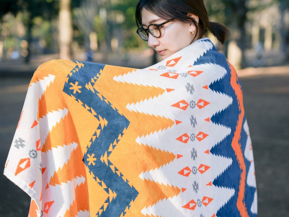 Snow Peak × Pendleton Towel Blanket One BLUE