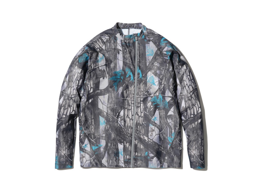 Printed Water-side Rash Guard Jacket 1 Grey