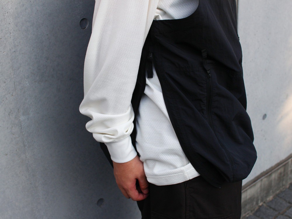 Nylon Tussah Utility Storage Vest M NAVY