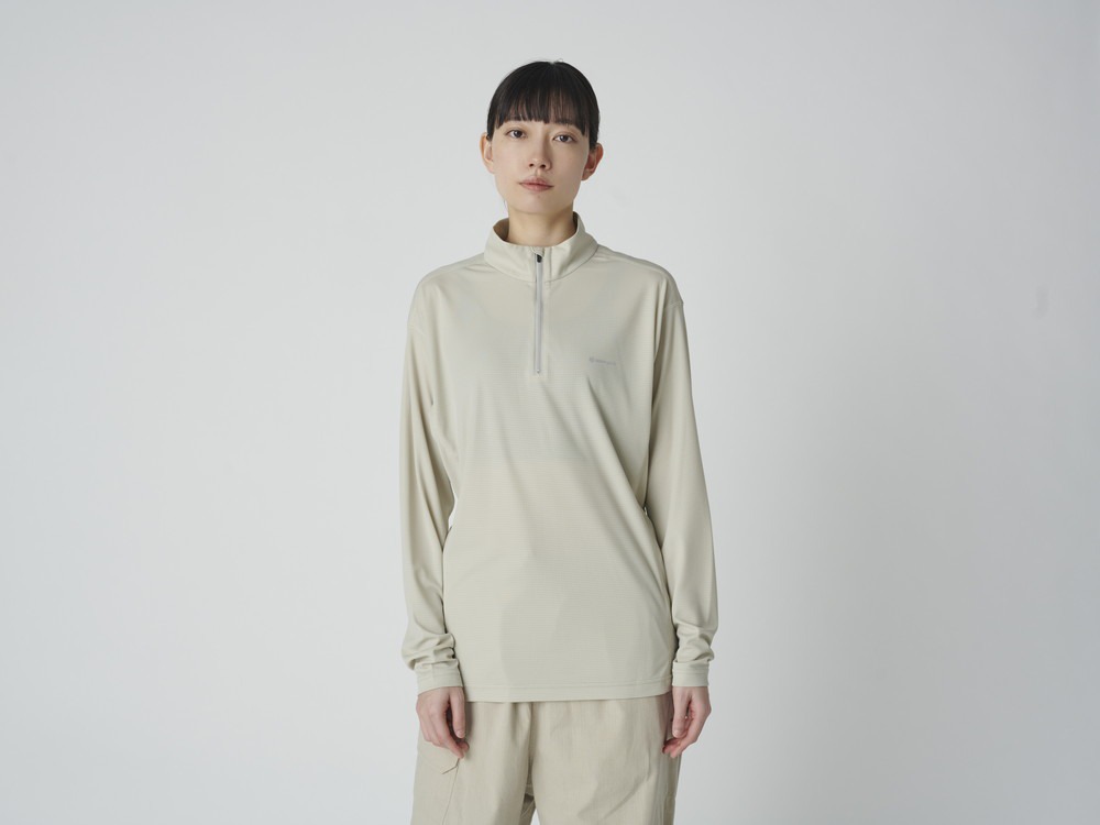 Pe Power Dry Half Zip Pullover L IVORY