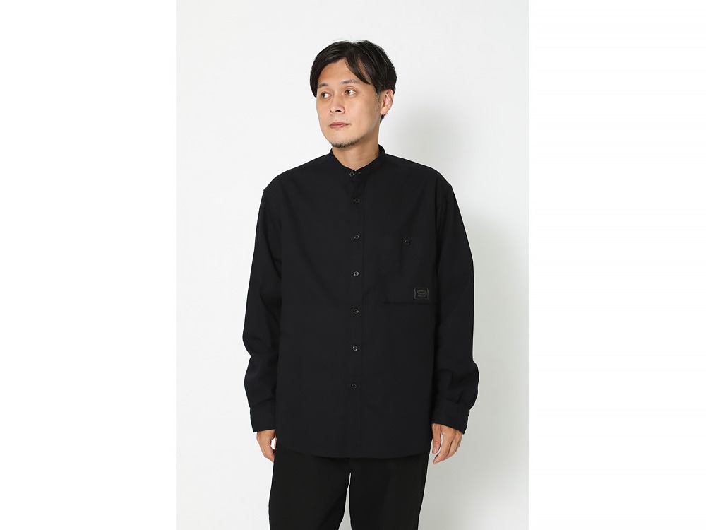 OG Cotton Poplin Stand-Collar Sh L BG