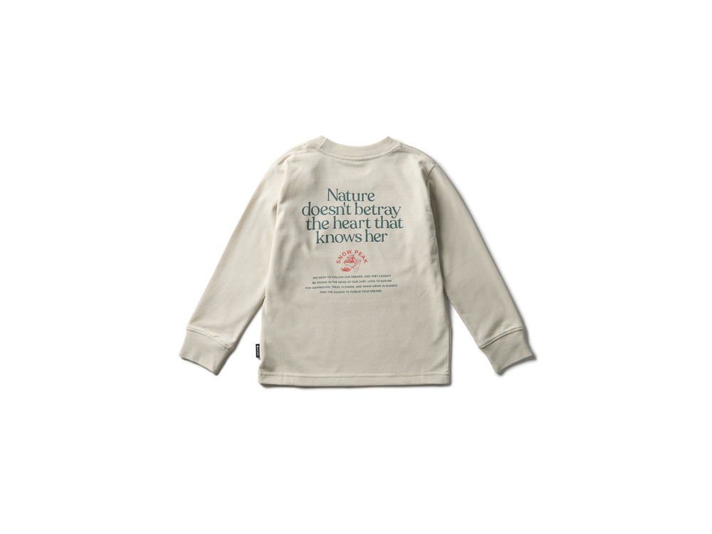 Living With Nature L/S T-Shirt Kids95 IVORY