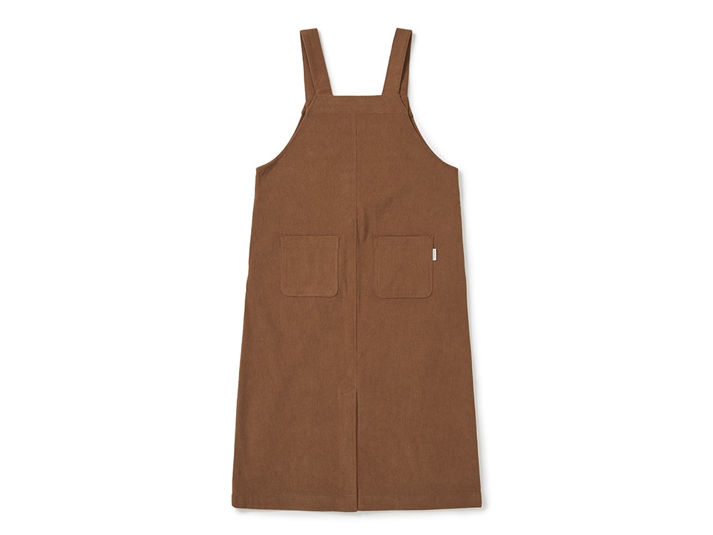 Corduroy Women's Overall Dress S BRICK