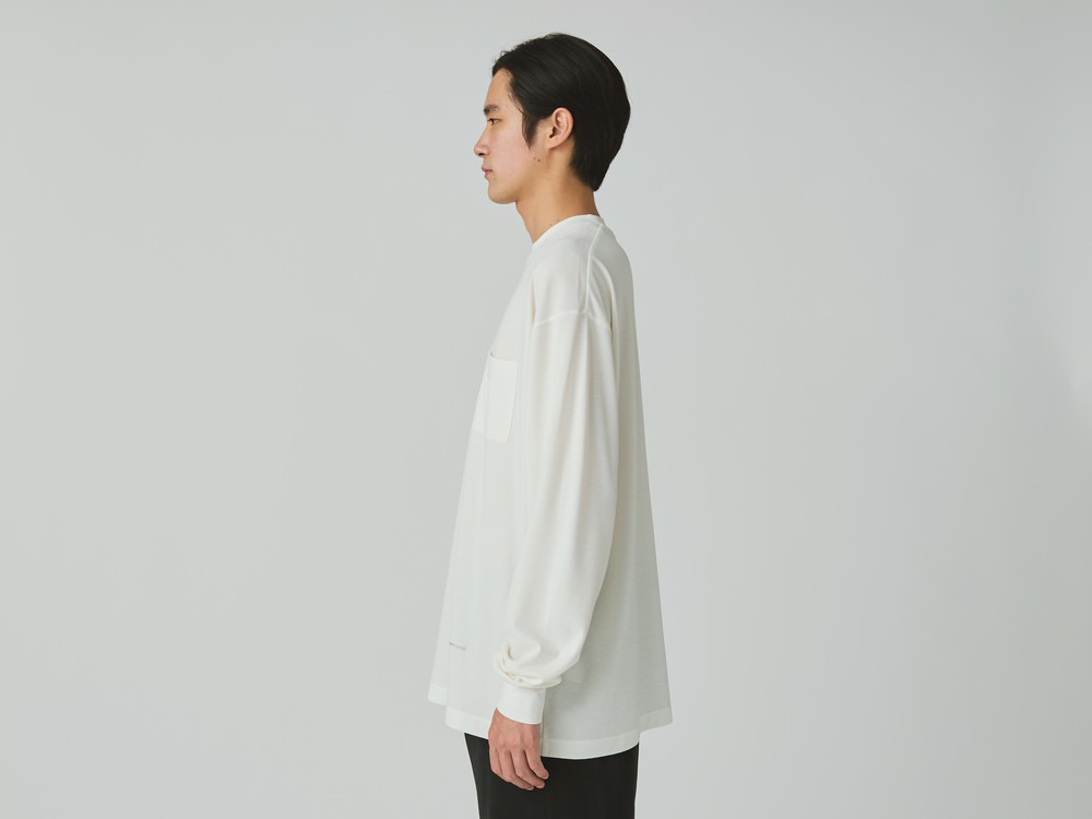【先行予約商品】Hybrid Wool Mesh L/S T-Shirt S BLACK