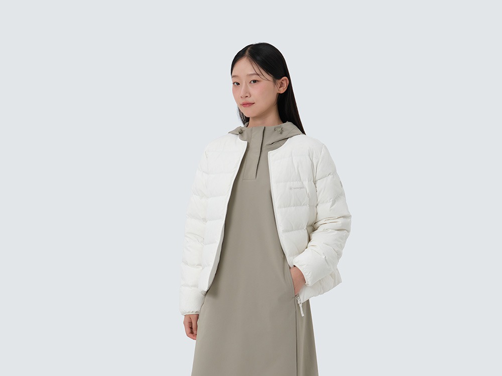 Land Women's Lightweight Down Jacket S IVORY
