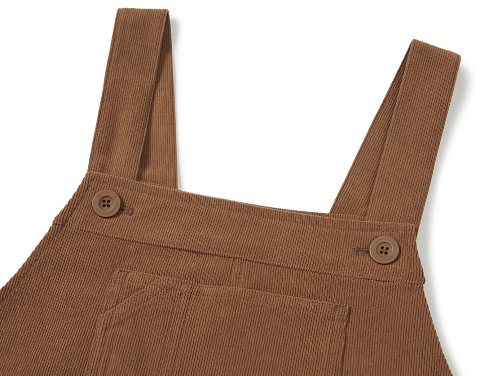 Corduroy Women's Overall Dress S BRICK