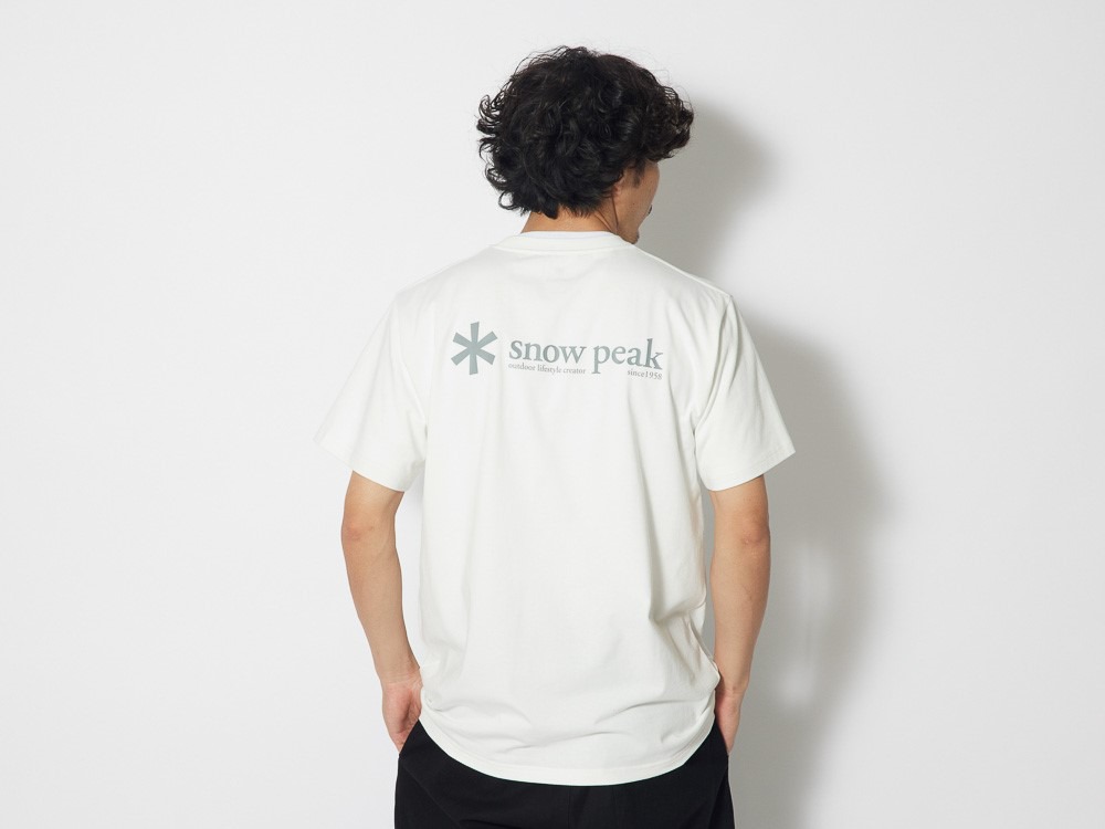 Snow Peak Logo T shirt S Charcoal