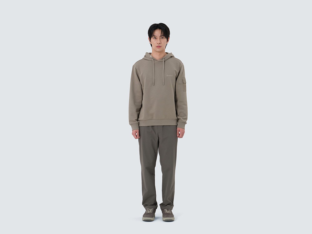 Land Pocket Hood T-Shirt M BEIGE GREY