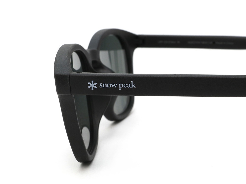 JINS × Snow Peak Rubber Sunglasses Matte Black (Wellington)