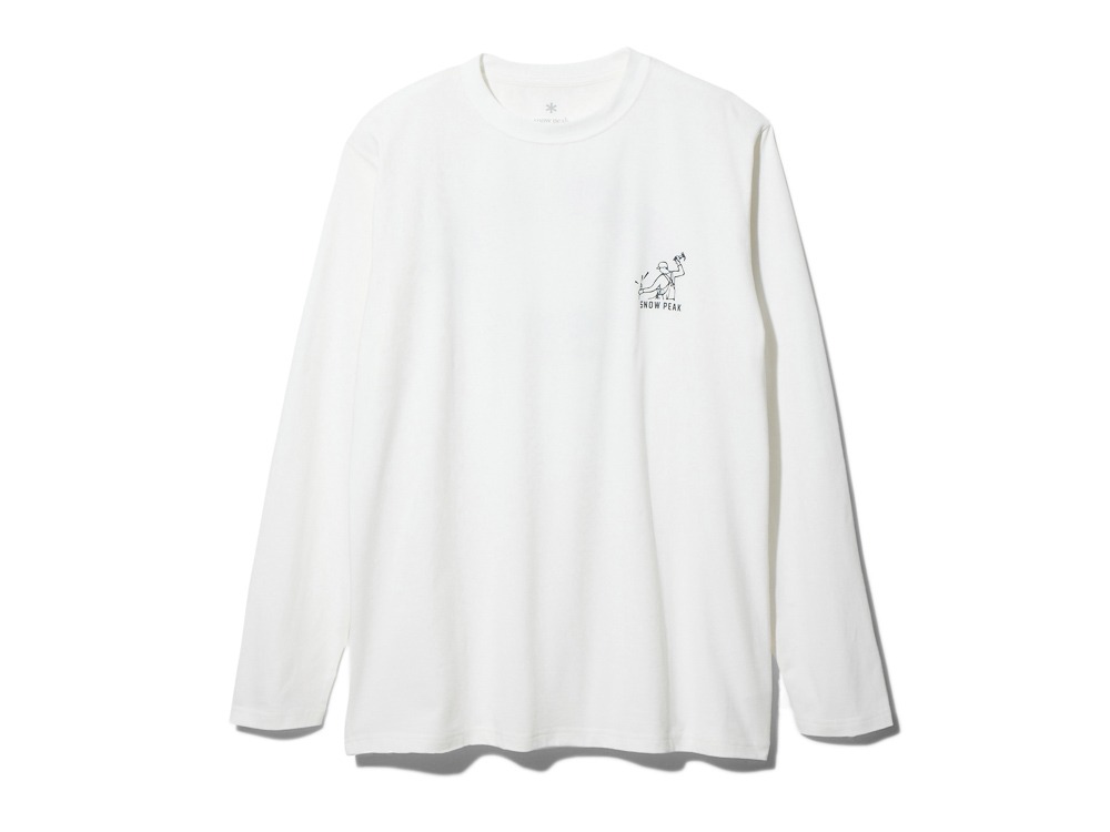 Foam Printed L/S T shirt Snow Peak 1 White