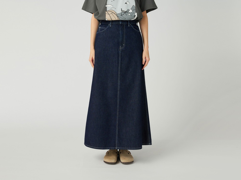 TAKIBI Denim Skirt 1 LIGHT BLUE
