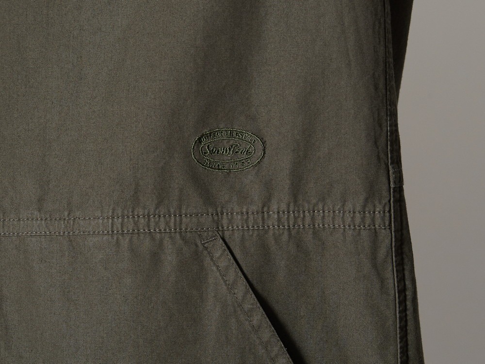 Natural-Dyed Recycled Cotton Parka M Charcoal