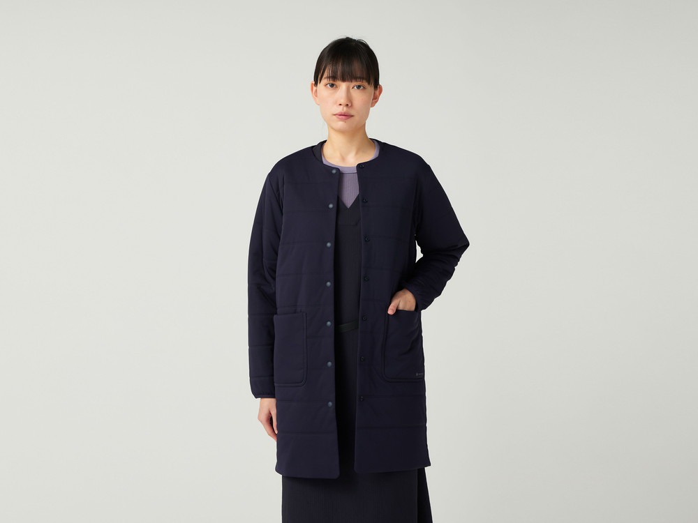 Flexible Insulated Long Cardigan 1 NAVY