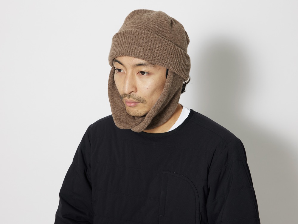 Knit Flight Cap One Black