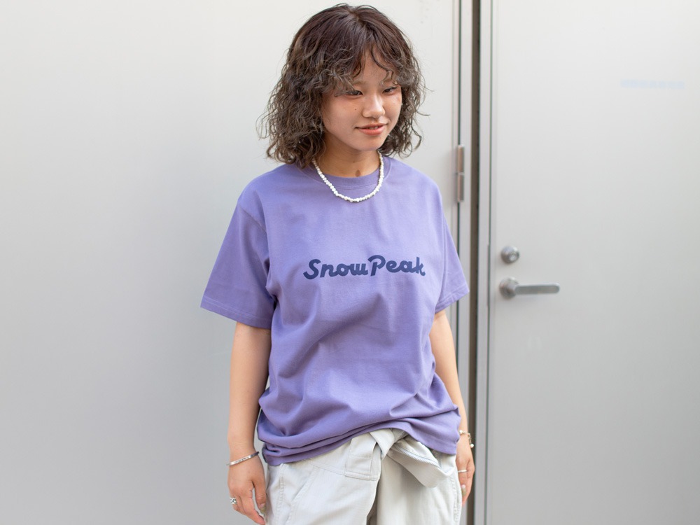 Snow Peak Typography T-Shirt M GREY
