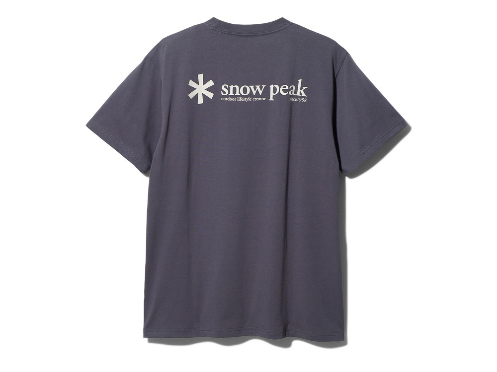 Snow Peak Logo T shirt M Charcoal