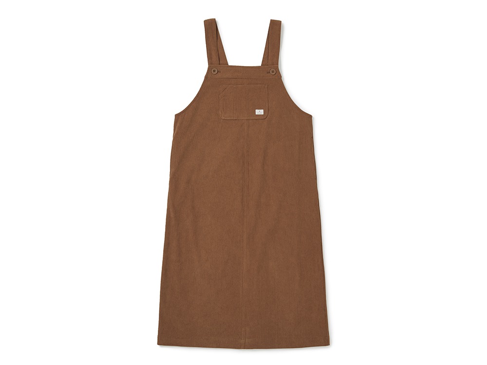 Corduroy Women's Overall Dress S BRICK
