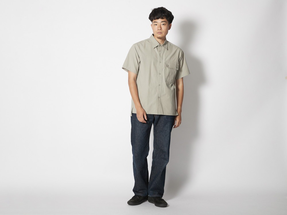 TAKIBI Light Ripstop S/S Shirt M Khaki