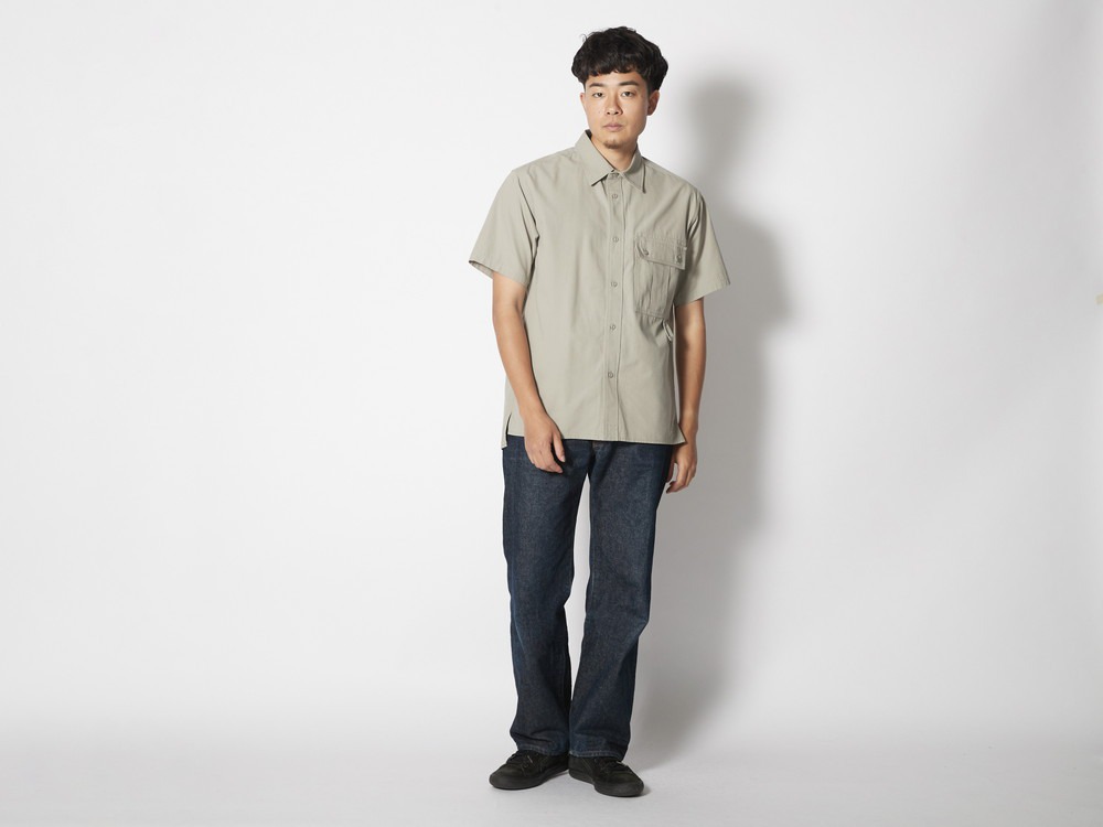 TAKIBI Light Ripstop S/S Shirt S Khaki